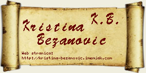 Kristina Bežanović vizit kartica